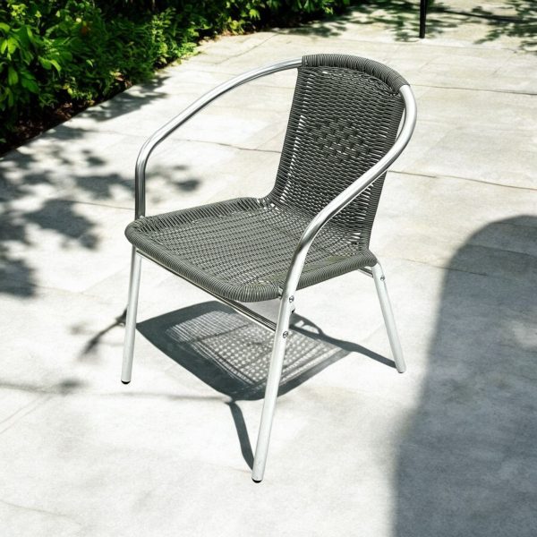 Grey Rattan Bistro Chairs