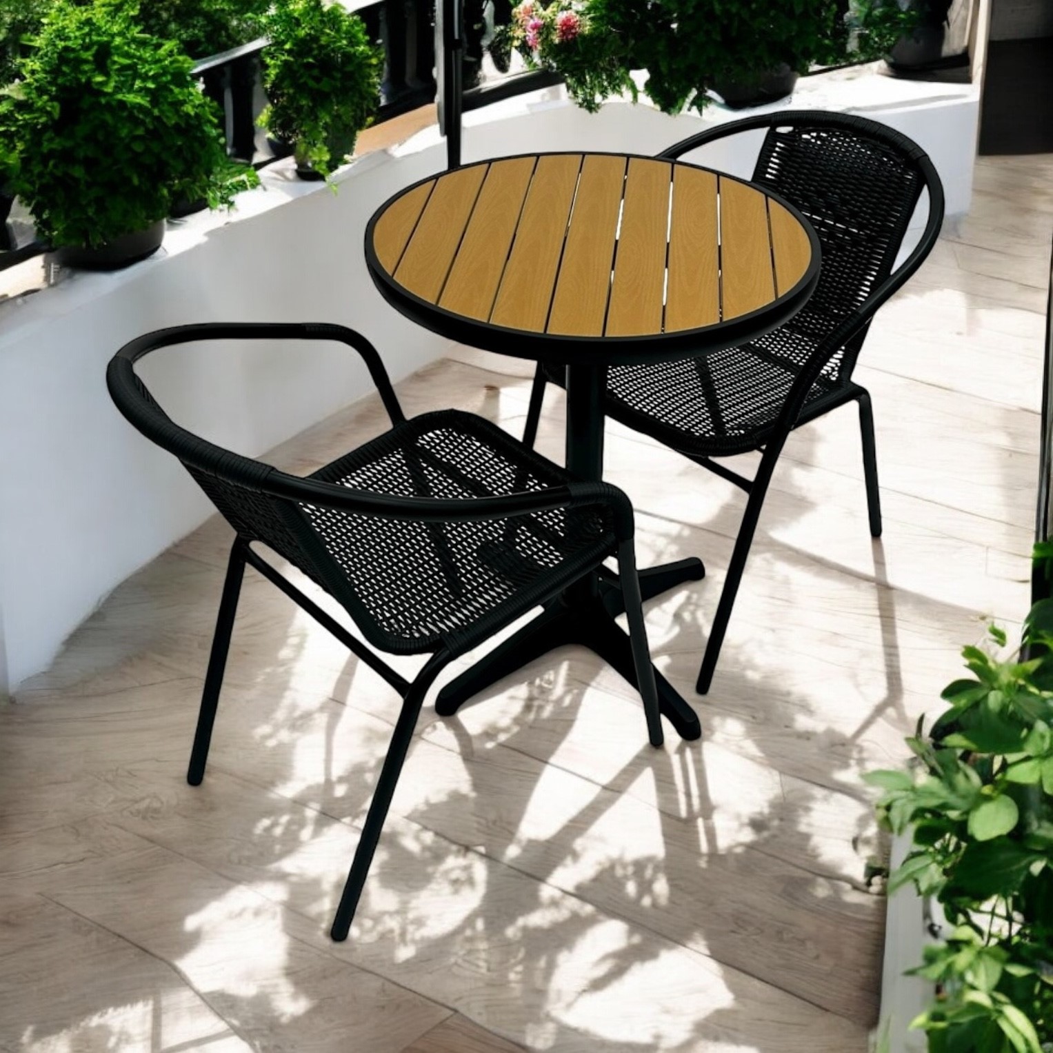 Table and 2 chair set outdoor sale