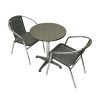 Grey Rattan Chairs Bistro Set