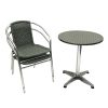 Grey Rattan Chairs Bistro Set