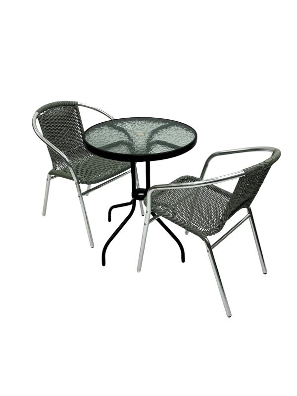 Grey Rattan Balcony Furniture