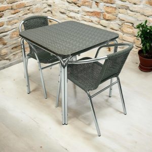 Grey Rattan Bistro Furniture - BE Furniture Sales