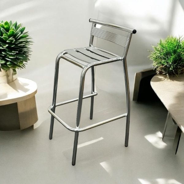 Aluminium Stacking Bar Stools - BE Furniture Sales